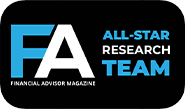 Nationally Recognized in Financial Advisor Magazine’s “All-Star Research Team”<br />
